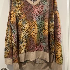 White Birch cheetah sweatshirt